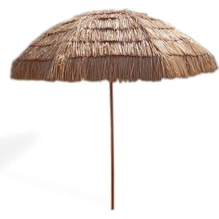 Impact Canopy Thatched Tiki Umbrella, 8 FT  Foot , Sand Auger Tip, Brown 480029905